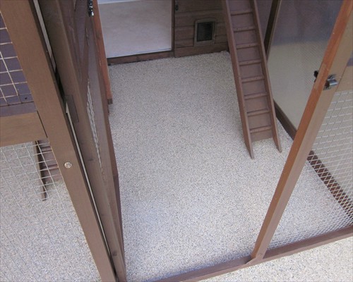 Seamless Polyaspartic Resin Flooring Flake System Animal Husbandry Floors Cattery Flooring Hereford