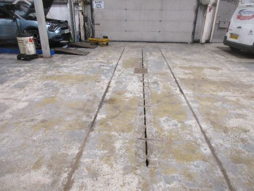 Workshop Floor Prior to Resin Flooring Installation Workshop Floor Prior to Resin Flooring Installation