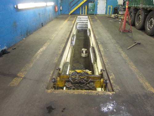 Garage floor prior to epoxy floor installation Durham