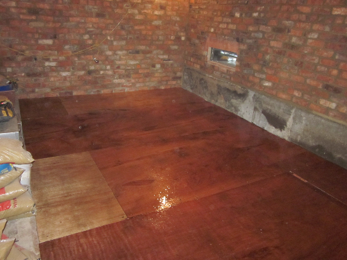 Solacir microscreed applied to timber substrate