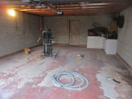 Garage Floor Prior to Epoxy Installation Leeds Garage Floor Prior to Epoxy Installation Leeds