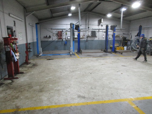 Garage Floor Prior to Epoxy Installation in Harrogate Garage Floor Prior to Epoxy Installation in Harrogate