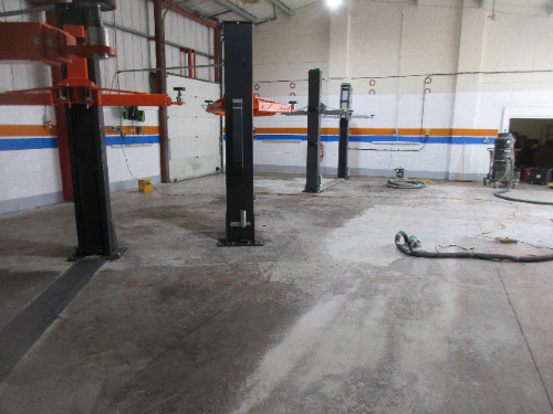 Garage Workshop Prior to Resin Installation Newcastle Garage Workshop Prior to Resin Installation Newcastle