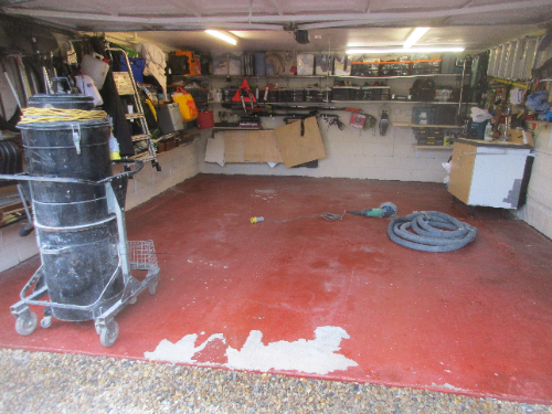 Garage Floor Prior to Epoxy Installation Eaglescliffe Garage Floor Prior to Epoxy Installation Eaglescliffe