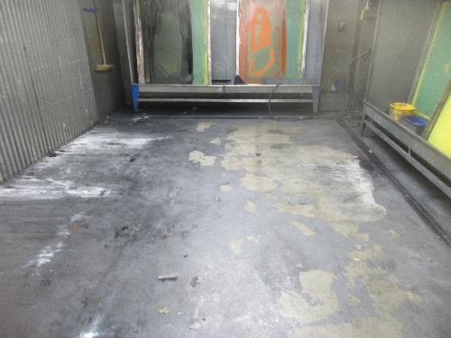 Substrate prior to installation of polyurethane floor
