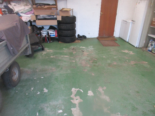 Garage Prior to Epoxy Resin Installation Northumberland
