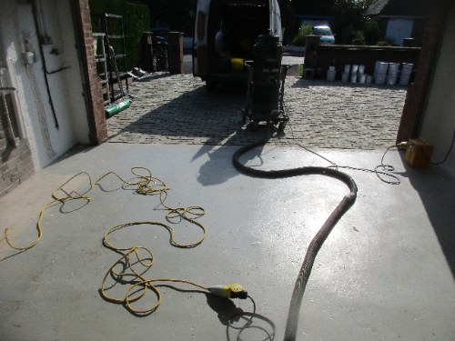 Garage Floor Prior to Resin Flooring Installation York
