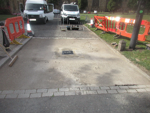 The area prior installation of Resin Bonded Aggregates The area prior installation of Resin Bonded Aggregates