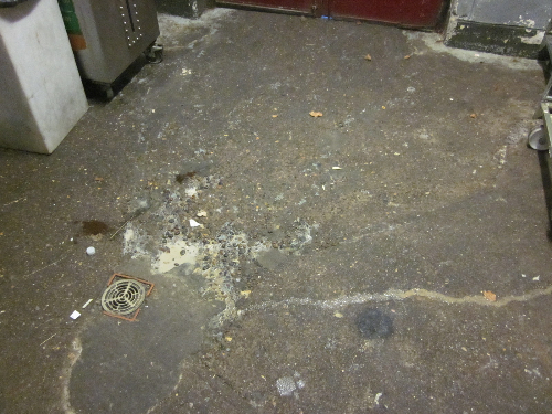 Concrete substrate before polyurethane floor installed Concrete substrate before polyurethane floor installed