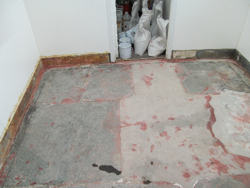 Before installation of polyurethane screed Cramlington