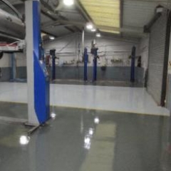 Commercial Garage Workshop Floor Painting Harrogate 